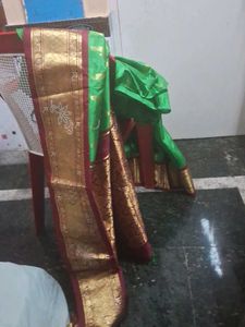 Green &amp; Gold Sari