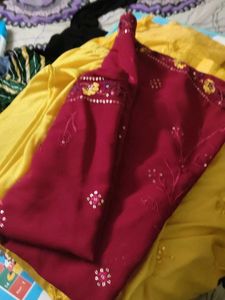Yellow Embroidered Ethnic Gown