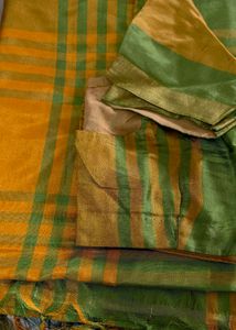Elegant Checkered Silk Saree