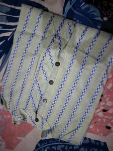Printed Sea Green Men's Kurta