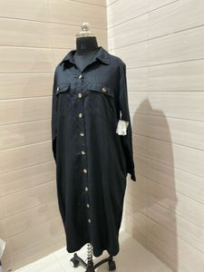 NEW WITH TAG Classic Black Shirt Dress