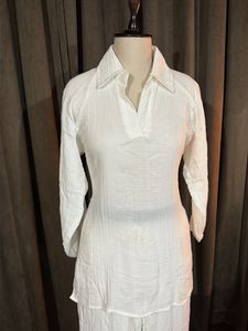 White Cotton Kurta Set