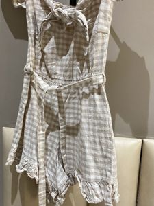 Gingham Tie-Front Romper