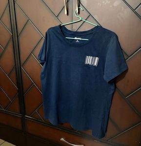 Navy Blue Cotton T-Shirt