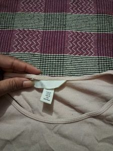 Light Pink Ribbed T-Shirt