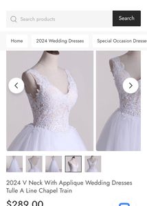 Ivory A Line Floor Wedding Dress