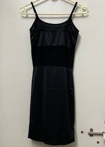 Sleek Black Spaghetti Strap Dress