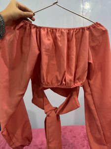 Off Shoulder Tie-Up Top
