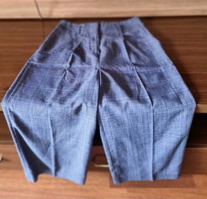 MARKS &amp; SPENCER COTTON TWEED PAPER BAG PANTS
