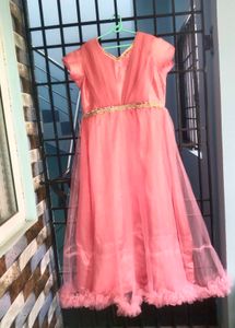 Peach Party Wear Gown