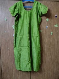3xl Vibrant Green Embroidered Kurti