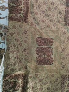 Beige Printed Kurta