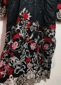 Black Designer Plazo Suit With Dupatta 44 Bust