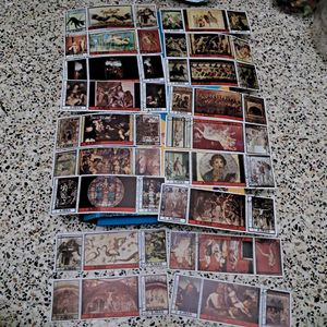 Collection of 54 vintage AJMAN painting stamps.