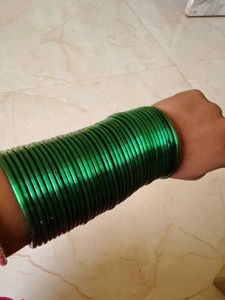 Green Glass Bangles Set