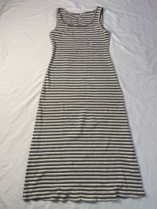 Striped Sleeveless Maxi Dress