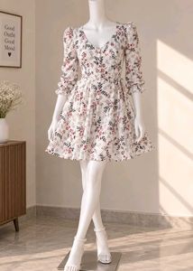 Floral Print Midi Dress/ short kurti