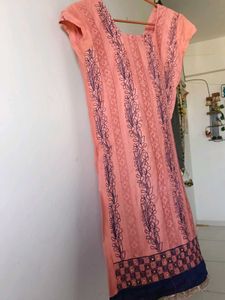 Black Kurta with White Polka Dots