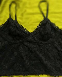 Black Lace Bra