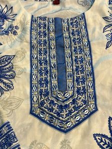 Elegant Blue Floral Kurta