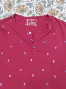 Mast &amp; Harbour Red Printed Tshirt