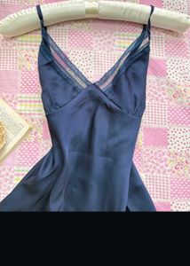 Satin Lace Trim dress