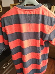 Red &amp; Navy Striped T-Shirt