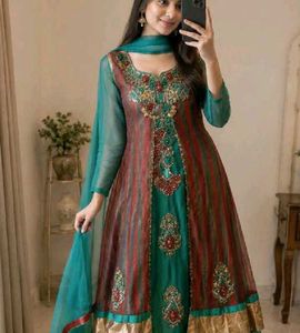 Embroidered Anarkali Kurta Set