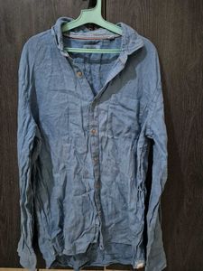 Blue Denim Button-Down Shirt