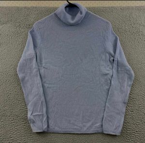 Light Blue Turtleneck Top