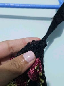 Black floral cami