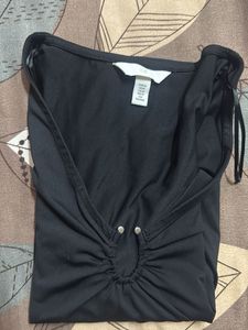 Elegant Black V-Neck Top