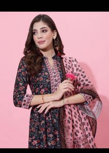 Beautiful Floral Kurta Set with Dupatta