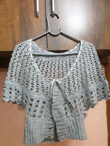 Woolen Grey Jacket Women