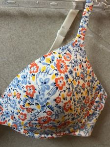 Floral Print Lightly Padded Non-Underwire Bra