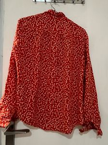 Levis Orange Printed Button-Down Shirt