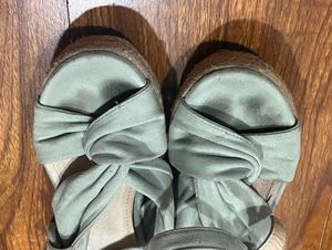 REDTAPE Light Green Platform Wedge Sandals