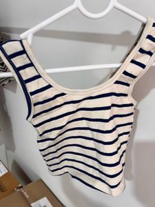 Striped Cropped Tank Top