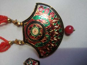 Elegant Meenakari Necklace &amp; Earring Set