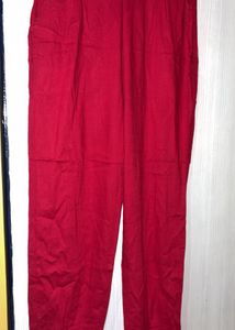 Vibrant Red Embellished Kurta with pant