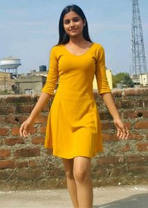 Mustard Skater Dress