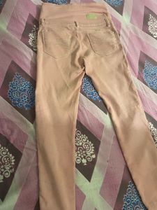 High Waisted Pink Denim Jeans