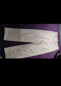 High-Waisted Beige Trousers