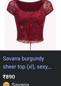 Chic Red Floral Lace Top