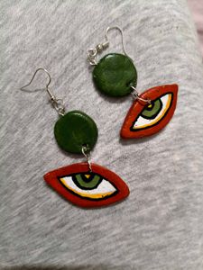 Handmade Eye Dangle Earrings