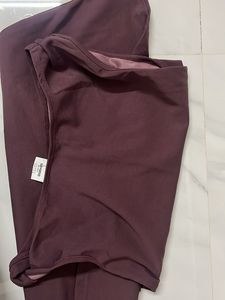 a offshoulder dress in maroon colour from savana