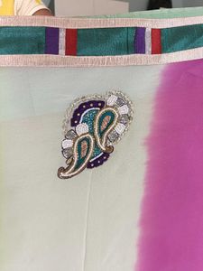 Embroidered chiffon Blend saree
