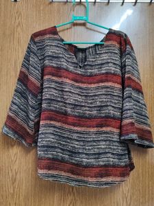 Striped Bell Sleeve Top