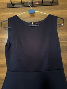 Navy Blue Peplum Top