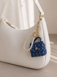 Denim Look Chic Mini Bag Charm/Keychain